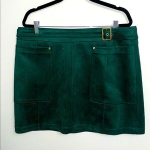 Green Suede Skirt